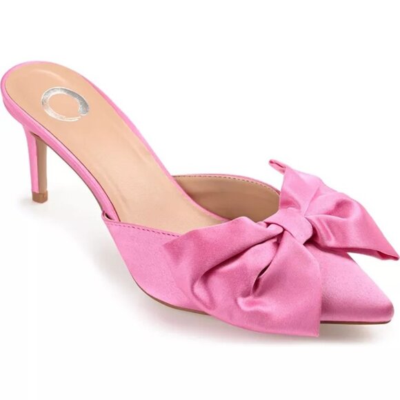 Journee Collection Tiarra Bow Heels Women's Size 7 NIB - Picture 1 of 3